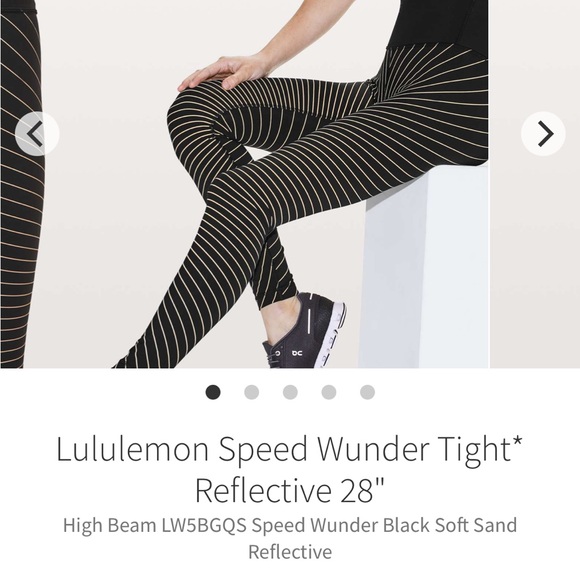 Lululemon Wunder speed reflective detailed 28” leggings sz 6 - Picture 2 of 12